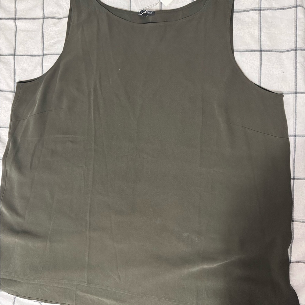 100% silk Eileen Fisher Sage Green Tank Top